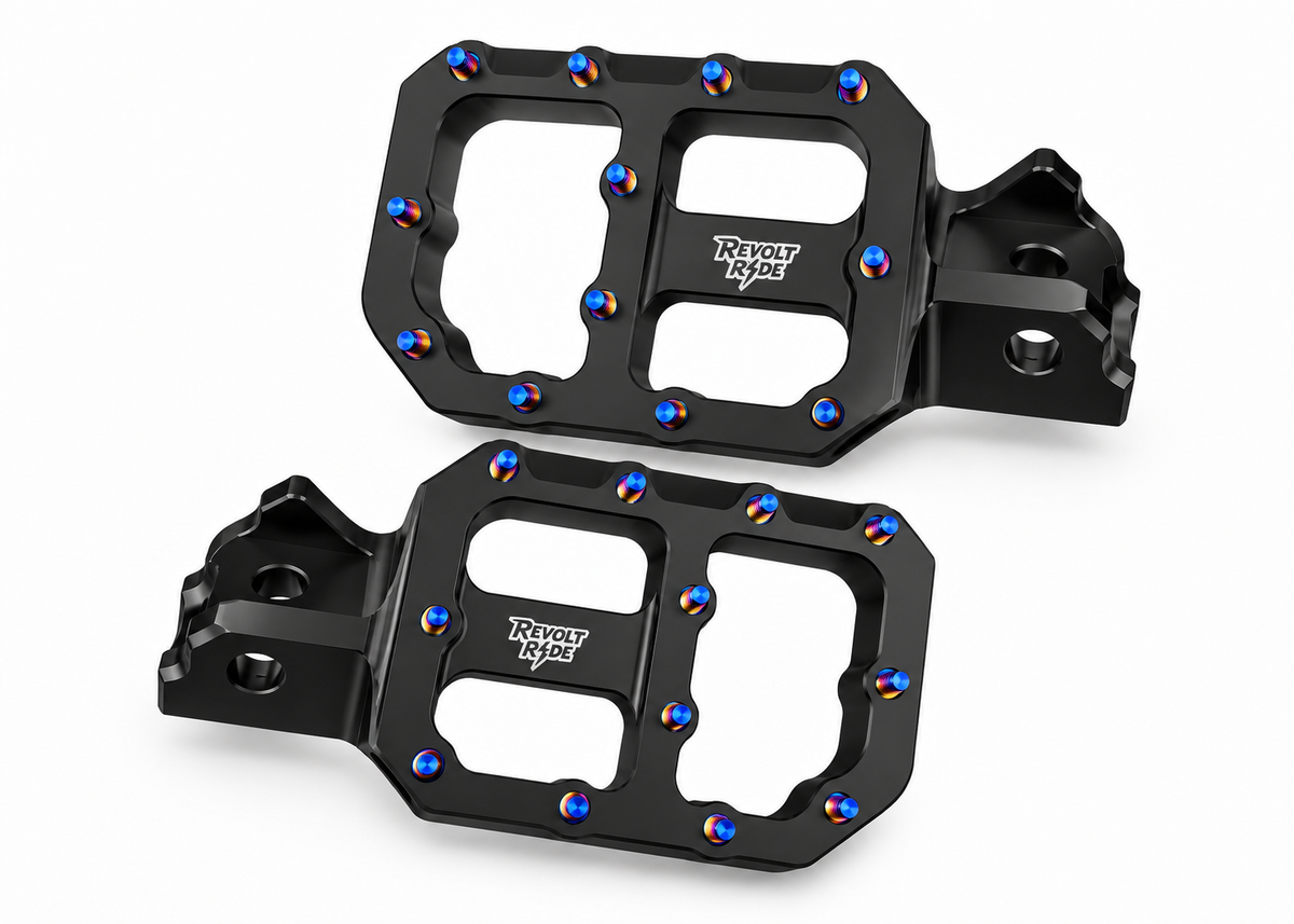 Revolt Ride Wide Platform E-Moto Foot Pegs – CNC Aluminum