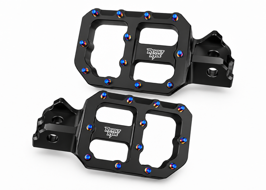 Wide Platform E-Moto Foot Pegs – Fits All E-Motos