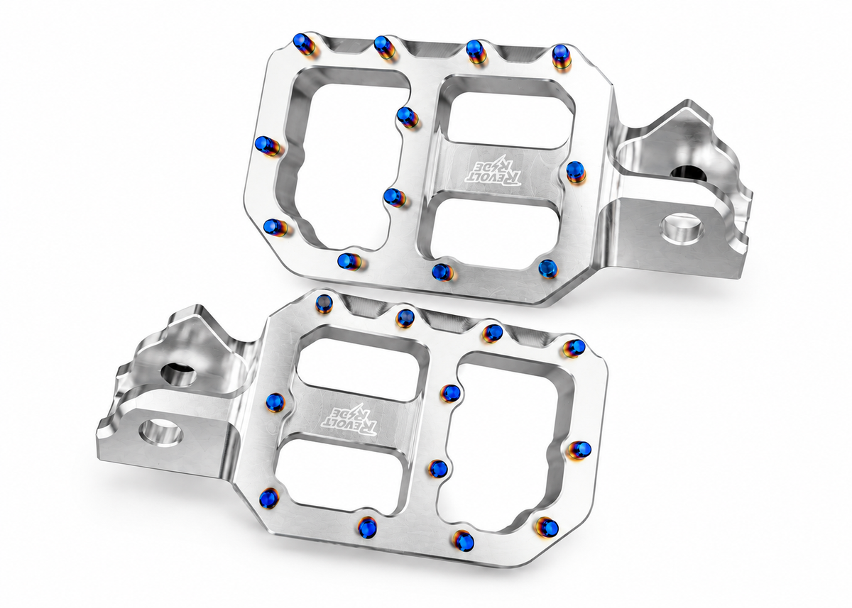 Revolt Ride Wide Platform E-Moto Foot Pegs – CNC Aluminum